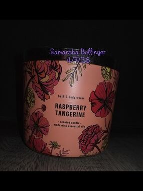Bath & Body Works 3-Wick Candle Raspberry Tangerine